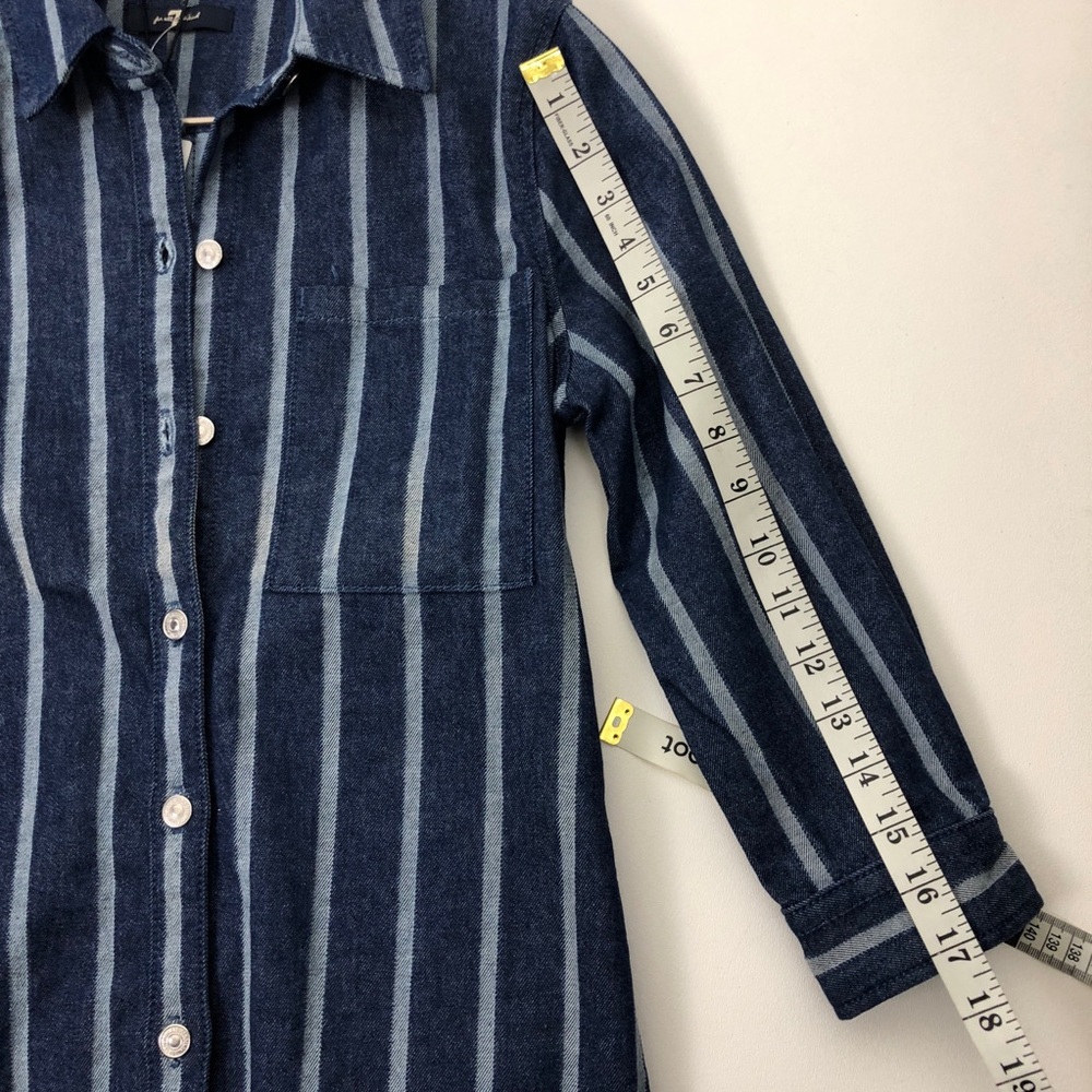 NWT 7 for all mankind strip denim dress - Picture 6 of 8